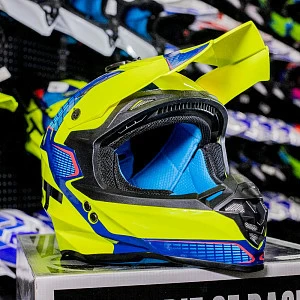 Шлем кроссовый ROCKOT RM-217 Evo GL (желт/черн/красн глянц, XS)