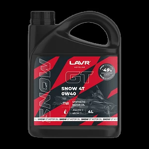 Моторное масло LAVR MOTO  GT Snow 4T 0W40 SN, 4л
