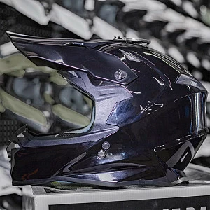 Шлем кроссовый ROCKOT RM-217 Dark GL (черн глянц, XS)