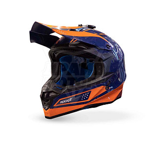 Шлем кроссовый ROCKOT RM-217 Soul GL (оранж/син глянц, XS)